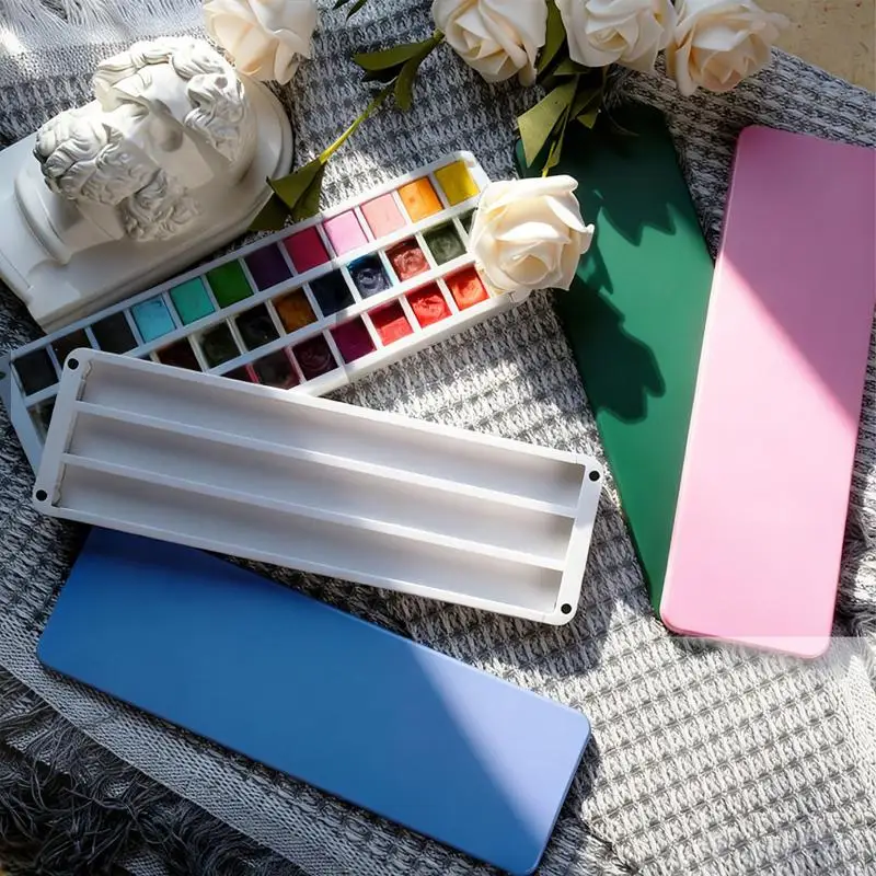 1PCS Watercolor Case Painting Box For Half Full Pans Gouache Acrylic Subpackage Single Solid Watercolor Art Supplies