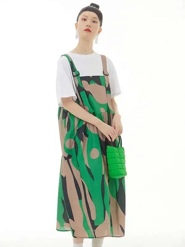 

Summer New Faion Loose Slimming Large Size Women's Clothing 00% Linen Svel Midi Dr for Middle-Aged Women Ci Walk