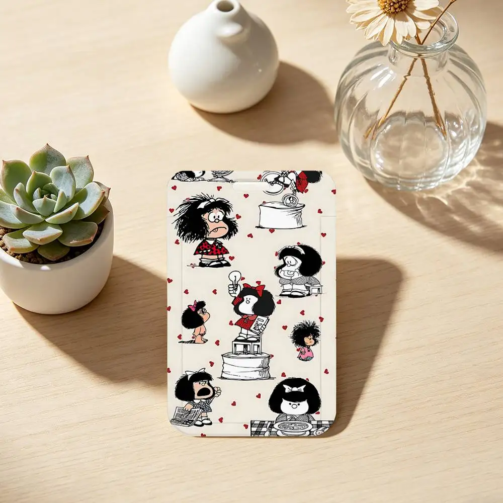 M-Mafalda Girl ID Badge Holder With For Office School Name Card Credentials Case
