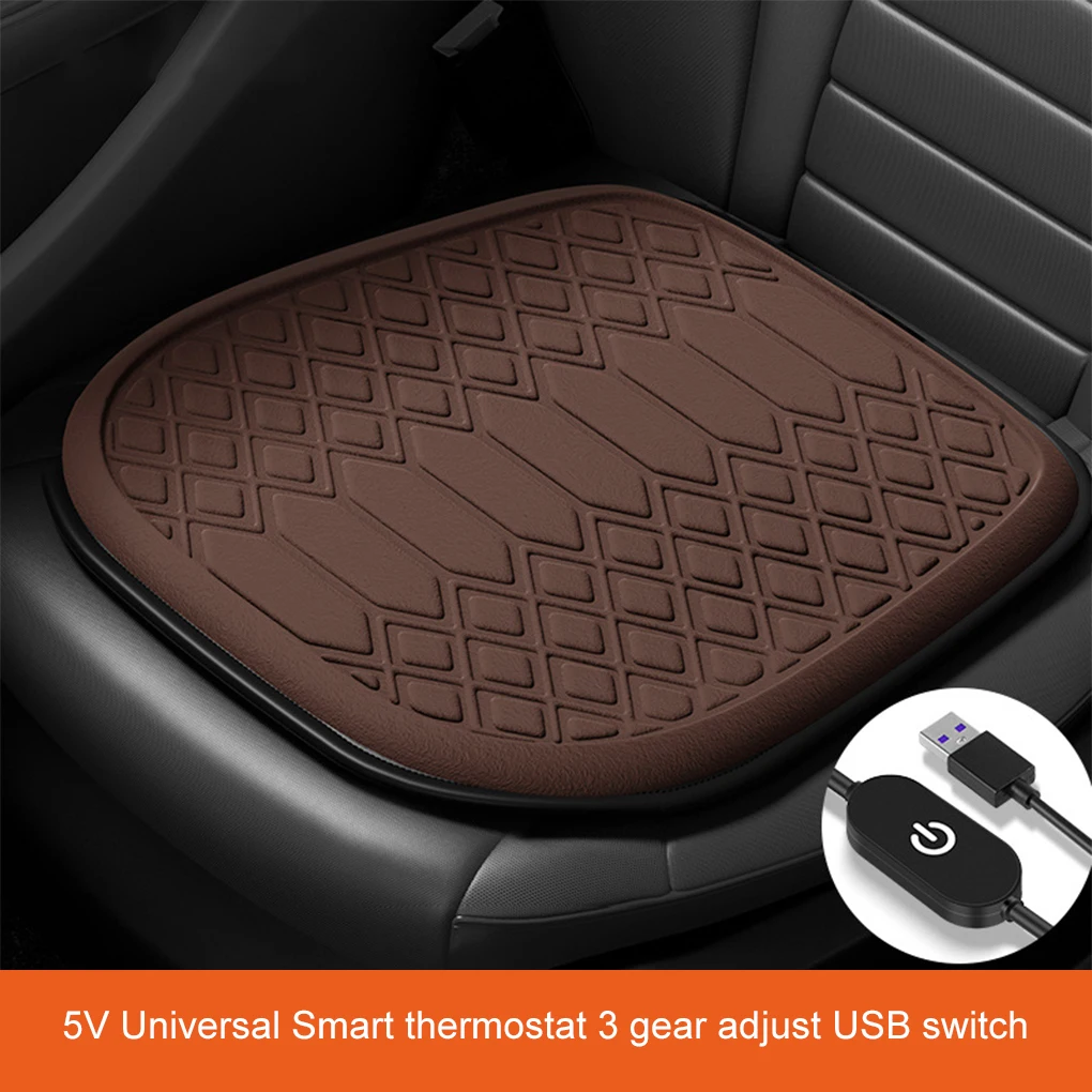 USB ساخنة غطاء مقعد السيارة قابل للتعديل درجة الحرارة مقعد لوحة التدفئة مع كابل يو اس بي سيارة ساخنة وسادة مقعد الشتاء الاحترار