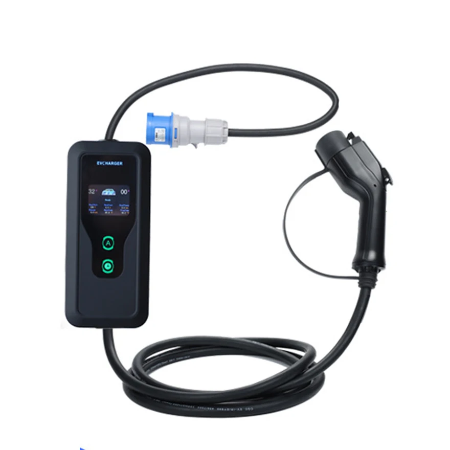 Wallbox 7kw SAE j1772 CEE Plug 32A portable ev charging Type1 Level 2 16A 220V electric car vehicle charger station 5M