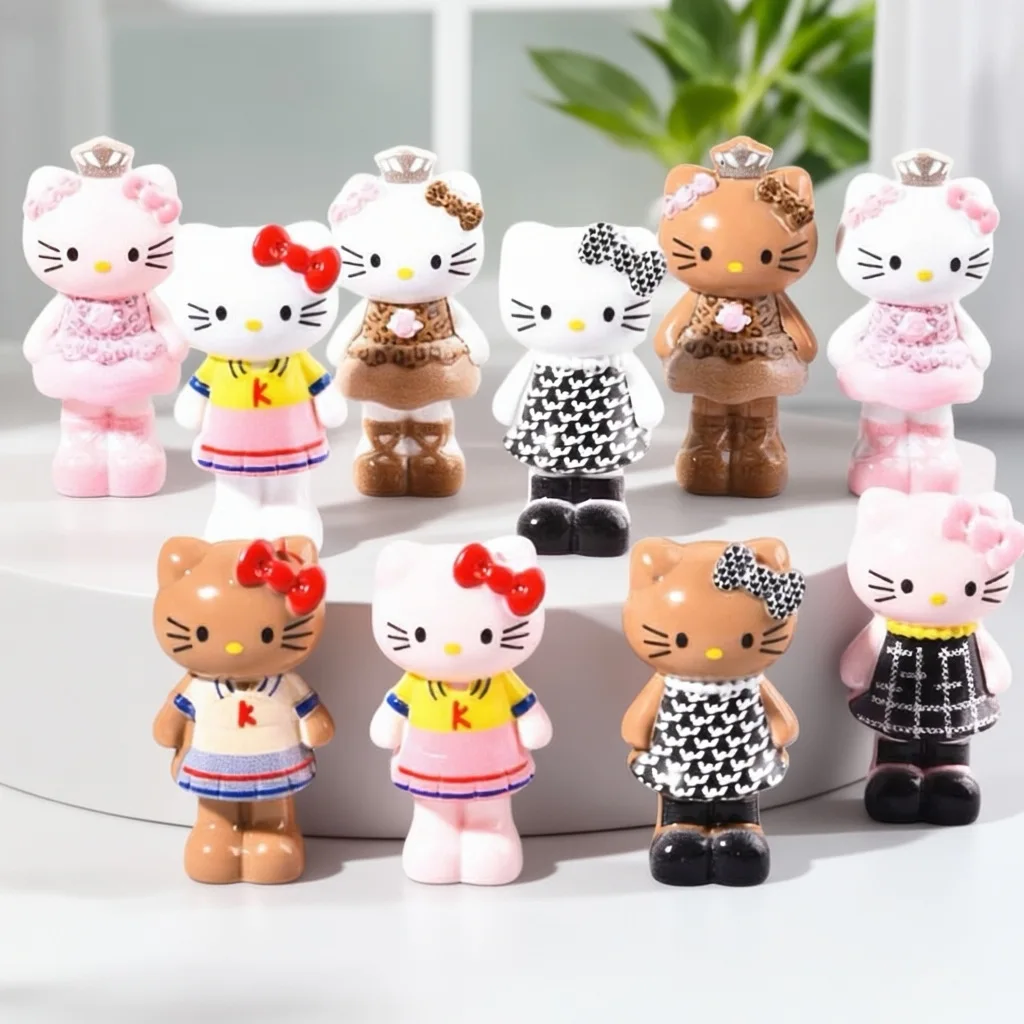 

NEW Hello kitty Ornament Mini Figurine Toy Collectible Model Doll Desktop Decoration Fans Birthday Gifts