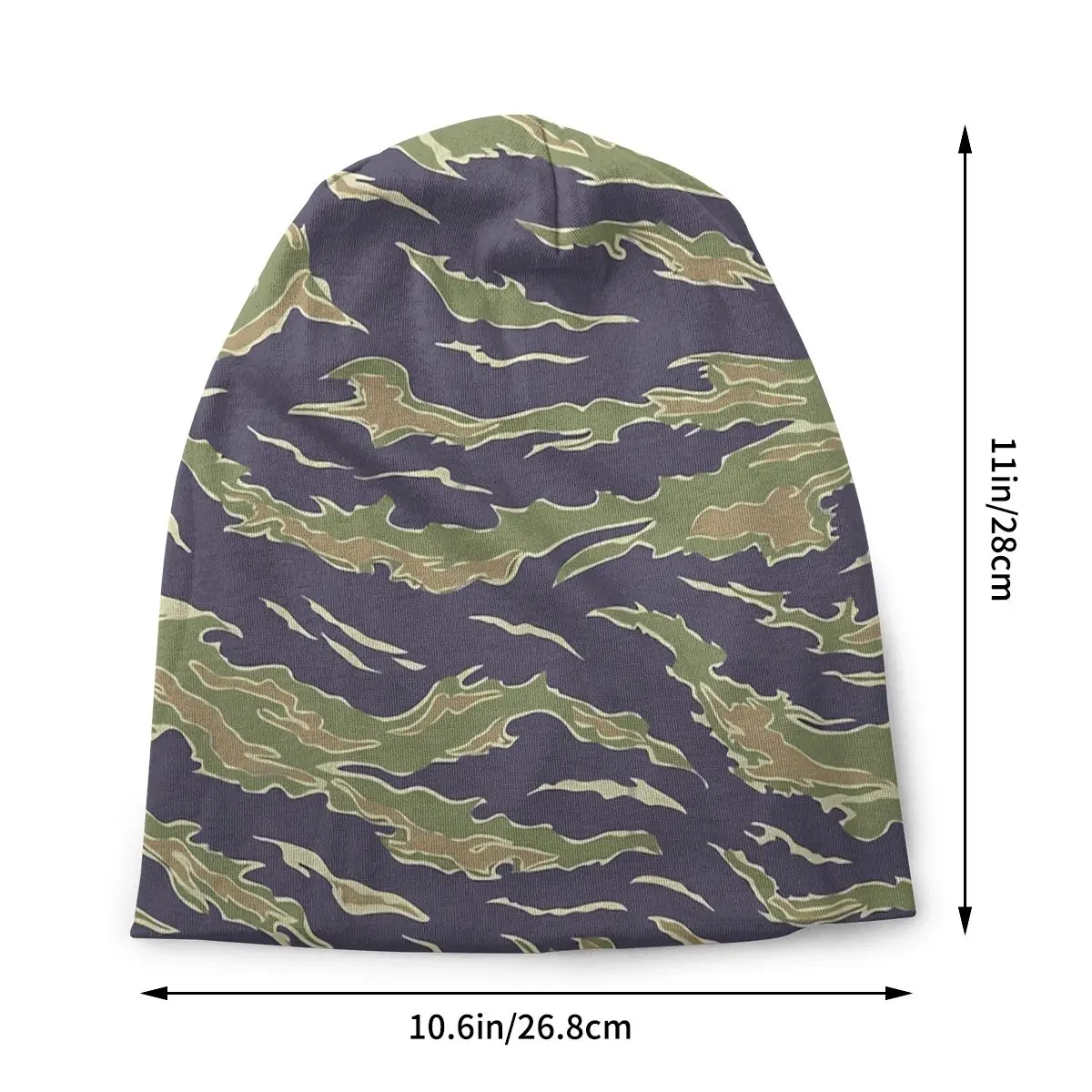 Stripe Camo Tiger Animal Lover Unisex Bonnet Thin Hiking Double Layer Thin Hats For Men Women