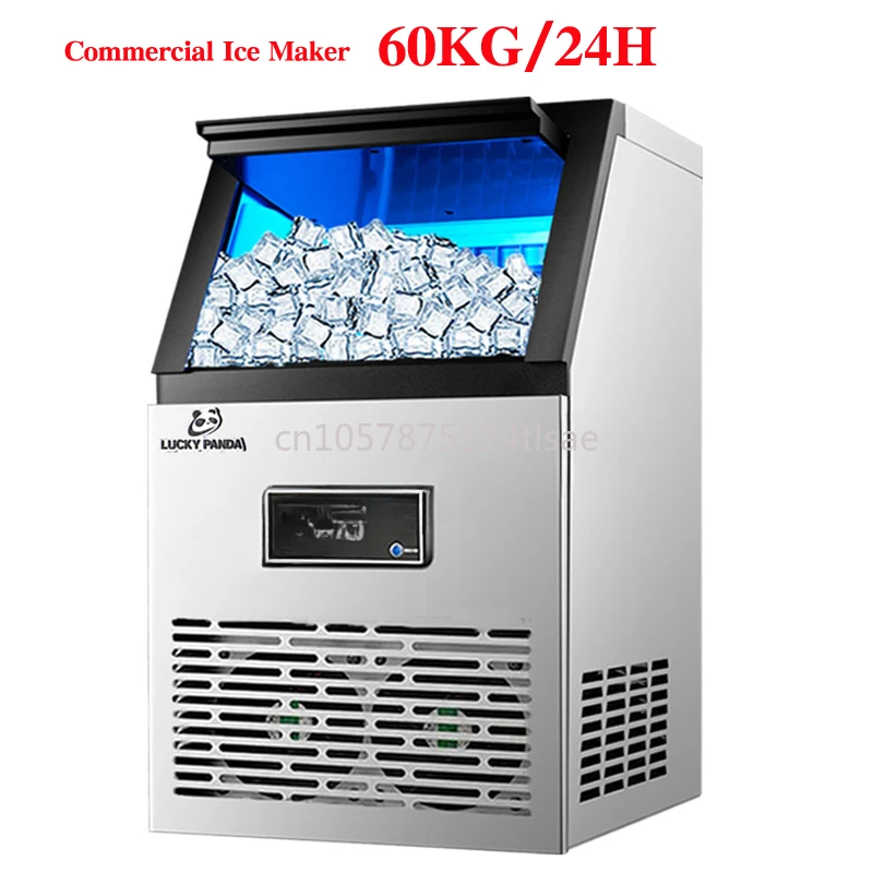 Household Intelligent Automatic Cube Making Machine 60kg/24h Ice Makers Ice Machine Commercial Square Ice Maker Tea Shop