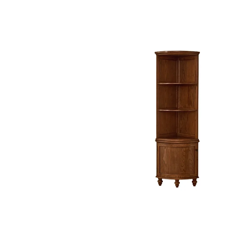 

American Corner Cabinet Solid Wood Bedroom Side Storage Living Room Wine Cabinet