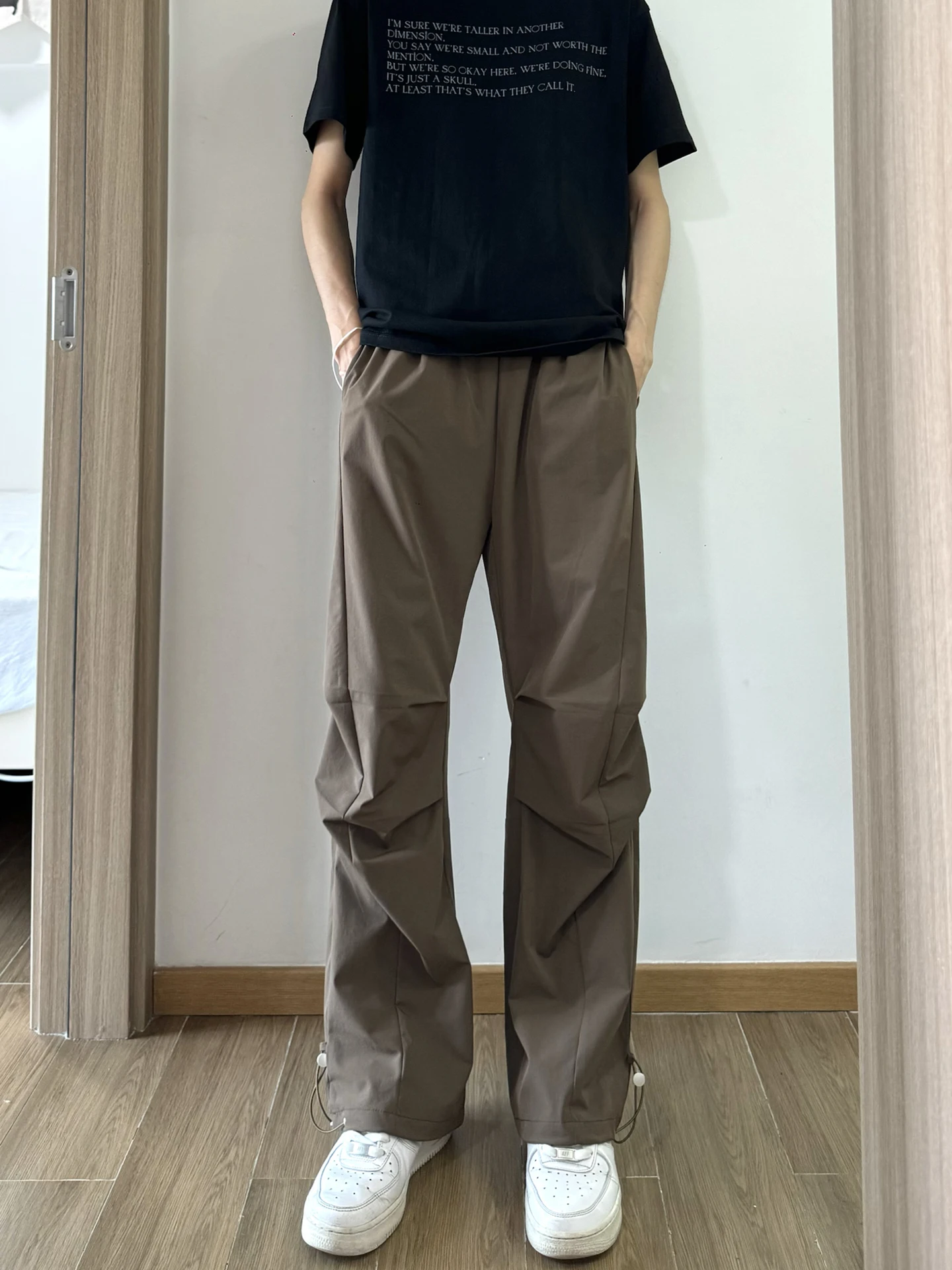 

Мужские летние брюки Chill Feel Ice Silk: быстросохнущие, тонкие, для работы и активного отдыха, прямого кроя, в стиле парашютиста, повседневные