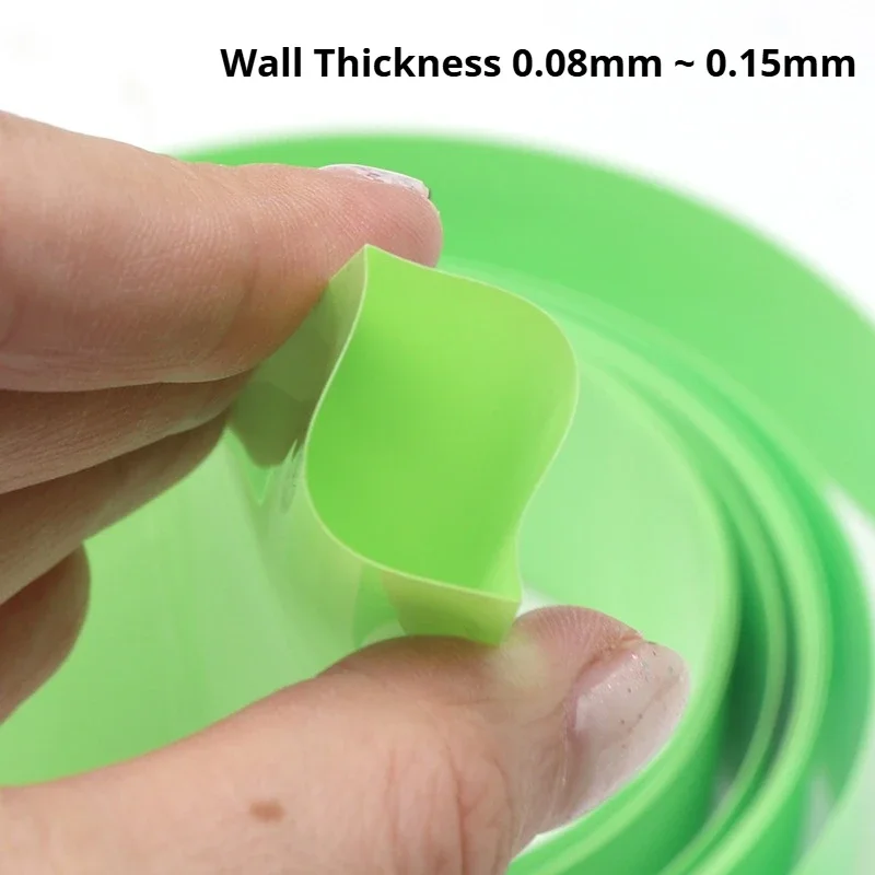 1 ~ 20M Fruit Green Battery Wrap Width 15 ~ 150mm Insulated SleevingProtection Cover Film PVC Heat Shrink Tube for Battery Packs