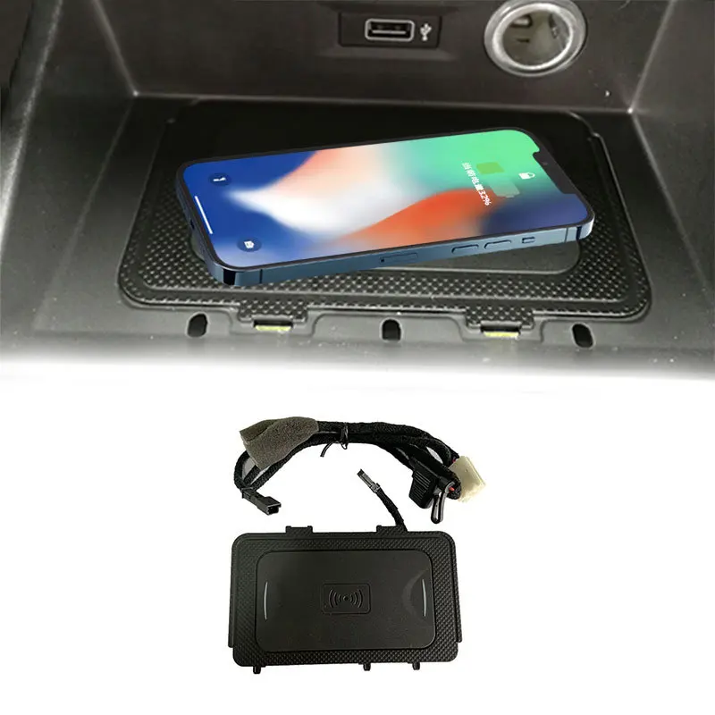 Caricabatterie wireless per auto da 15W per Volkswagen T-roc Teramont Phideon T-cross Jetta MK7 ricarica rapida accessori per pad di ricarica del telefono