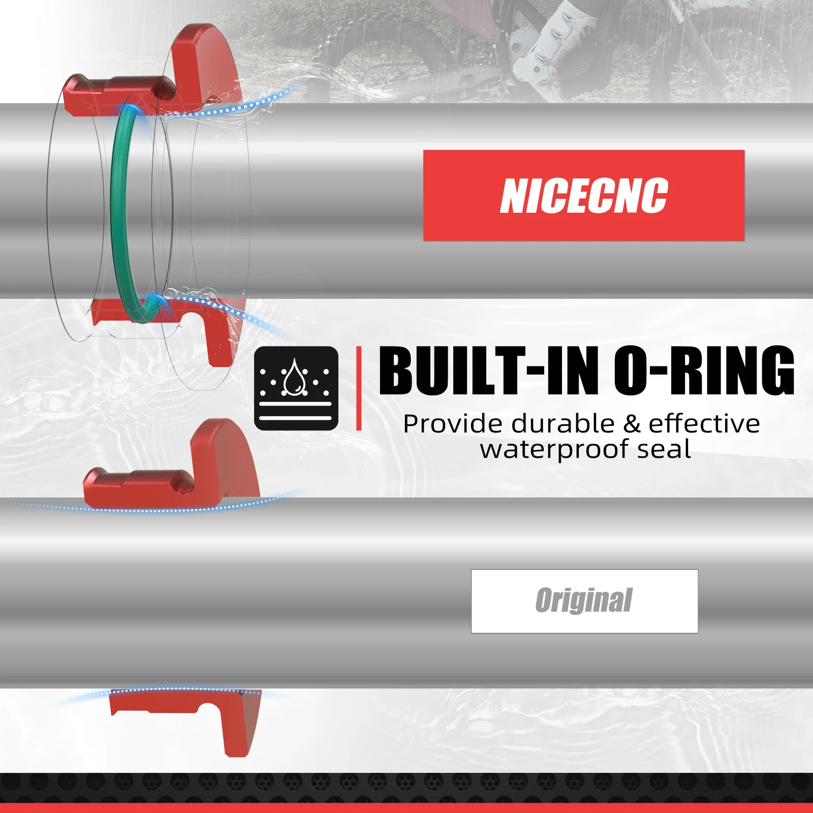 NICECNC Rear Wheel Spacers Hub Collars With O-rings For Stark Varg EX MX 2024-2025 Electrical Bike 7075-T6 Aluminum Anodization