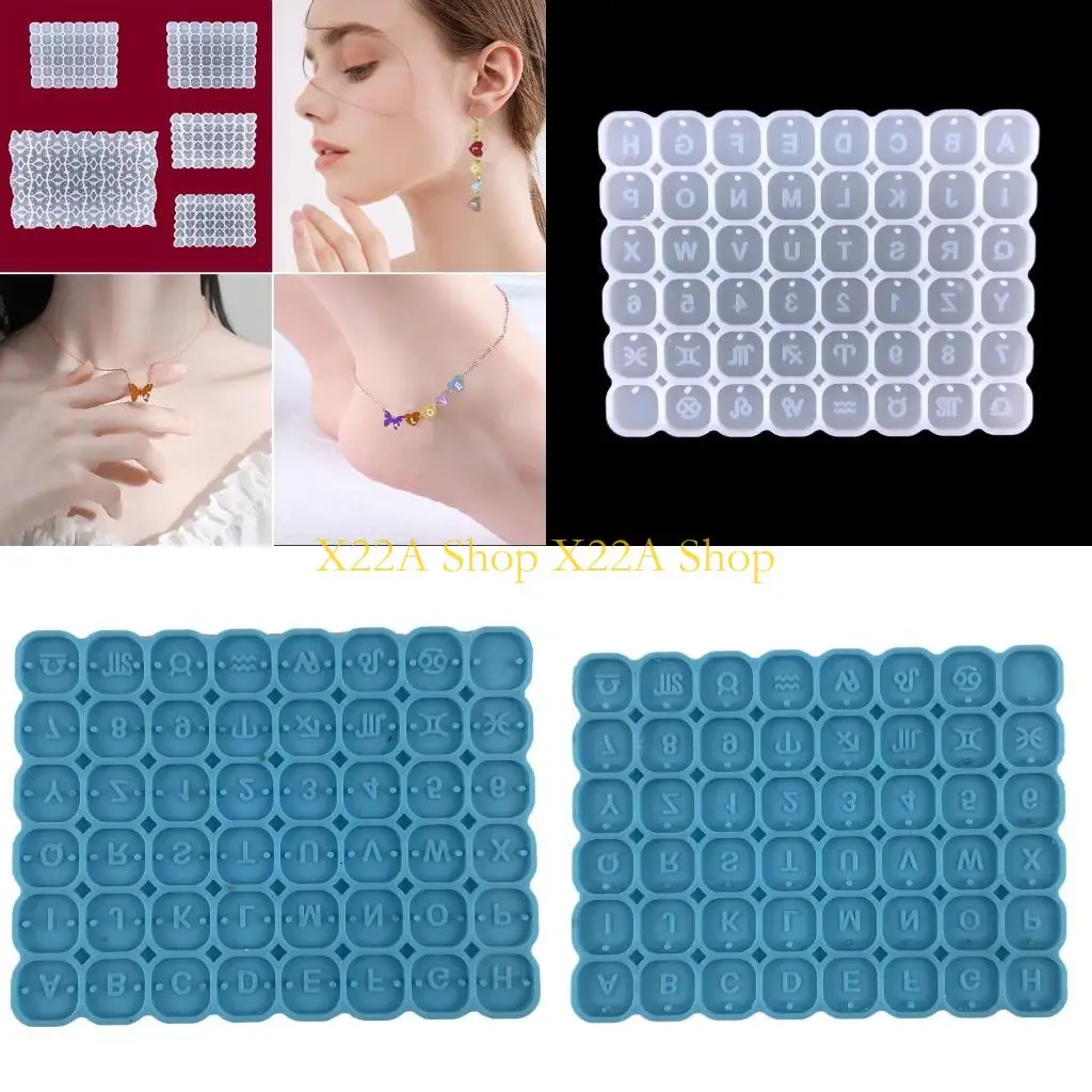 

Unique 5 Pcs for Butterfly Letters Numbers Earrings UV Epoxy Resin Mold DIY Silicone Mo