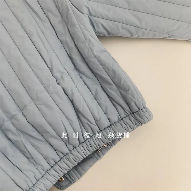 Parka's Dames Extra lang Herfst Kasjmier Vulling Gevuld Verstelbare tailleband Drukknoop Opstaande kraag Preppy College School Ins