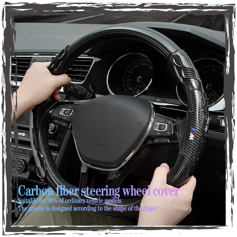 

Carbon fiber steering wheel cover for car supplies For BMW M E34 E36 E60 E90 E46 E39 E70 F10 F20 F30 X5 X6 X1 M3 M5 M6 E71