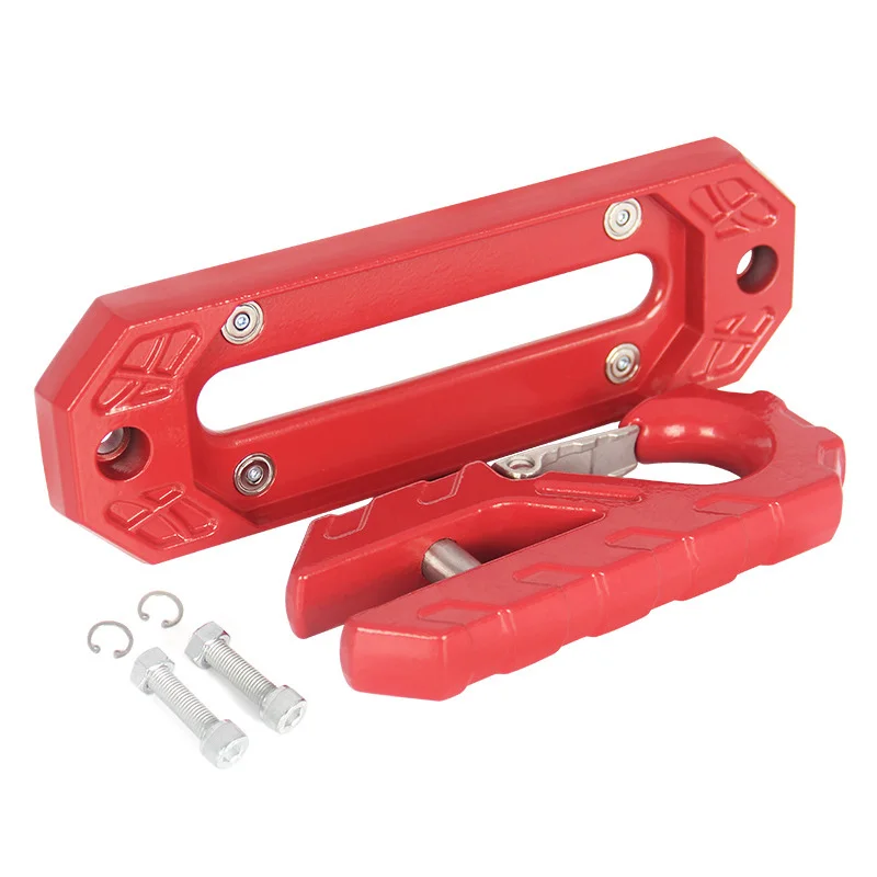 

Winch Control Mount Plate Metal Winch Hook Recovery Tool Winch Guide 40cr Off-Road Vehicle Front Bar Guide Tow Hook For Tank 300