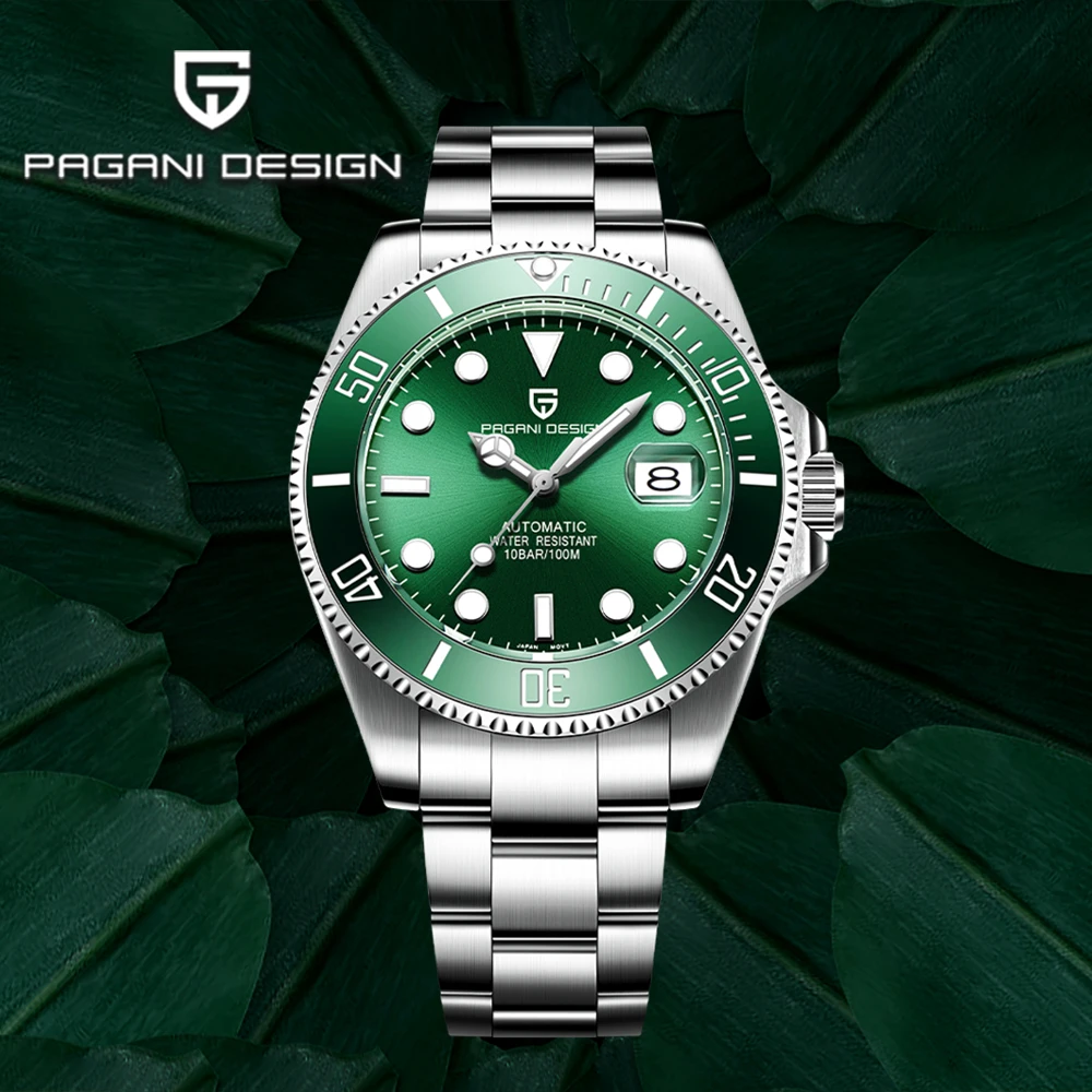 

Мужские часы Pagani Design 2026, 43 мм, автоматические, деловые, спортивные, механические, с сапфировым стеклом, полностью стальные, для дайвинга