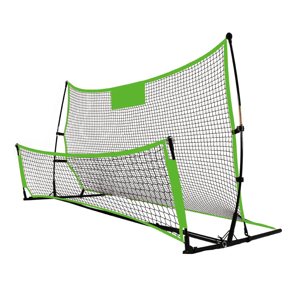 Rebote Entrenador de porterías de fútbol portátil Rebote 2 en 1 redes portátiles de portería de fútbol