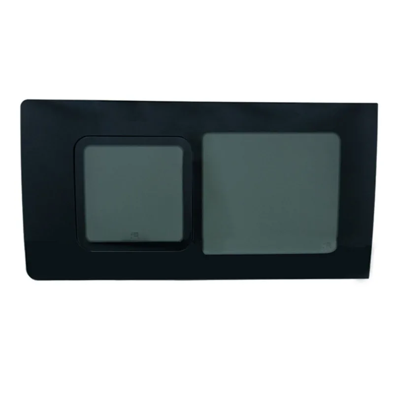 Camper middle door side window, tempered glass built-in flush window