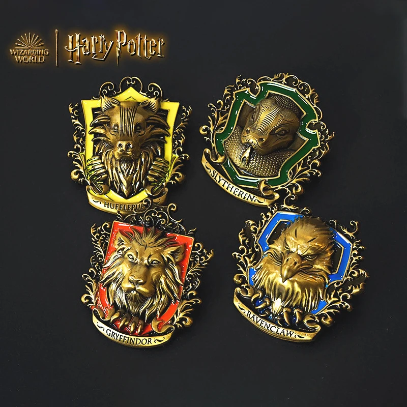 Fridge Magnet, HarryyPotter House Creative 3D Magnet Three-dimensional Badge, Magic Hogwarts Badge, Gryffindor Accessories Gifts