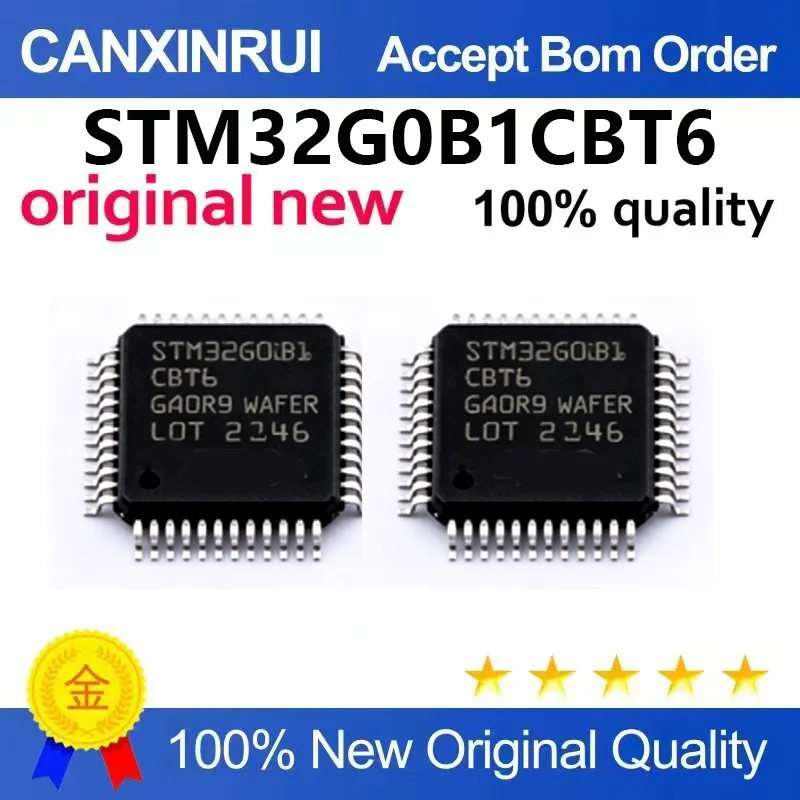 （5pcs-10pcs）Brand new original STM32G0B1CBT6 SMT LQFP-48 ARM 32-bit microcontroller MCU