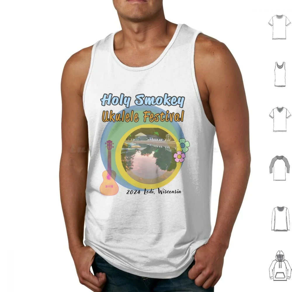 Tshirt Hsuf Tank Tops Vest Sleeveless Ukulele Lodi Wisconsin Music Festival Holy Smokey