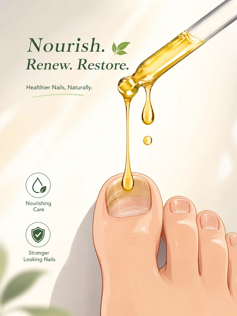 Nail Care Oil Serum Natural Plant-Based Cuticle Conditioner Strengthener Moisturizing Daily