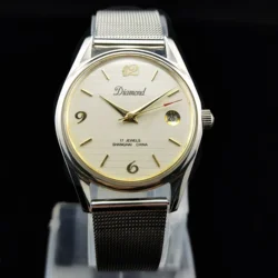 Shanghai Diamond Brand Hand Wind Mechanical Watch Calendar Waterproof 17Zuan 8120 Movement Minimalist Retro Wrist Watch