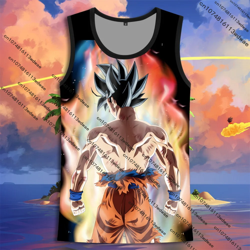 孫悟空ベジータドラゴンボールZタンクトップメンズテーマアニメ展示会特別服3Dプリントカジュアルスポーツキッズバスケットボールベスト
