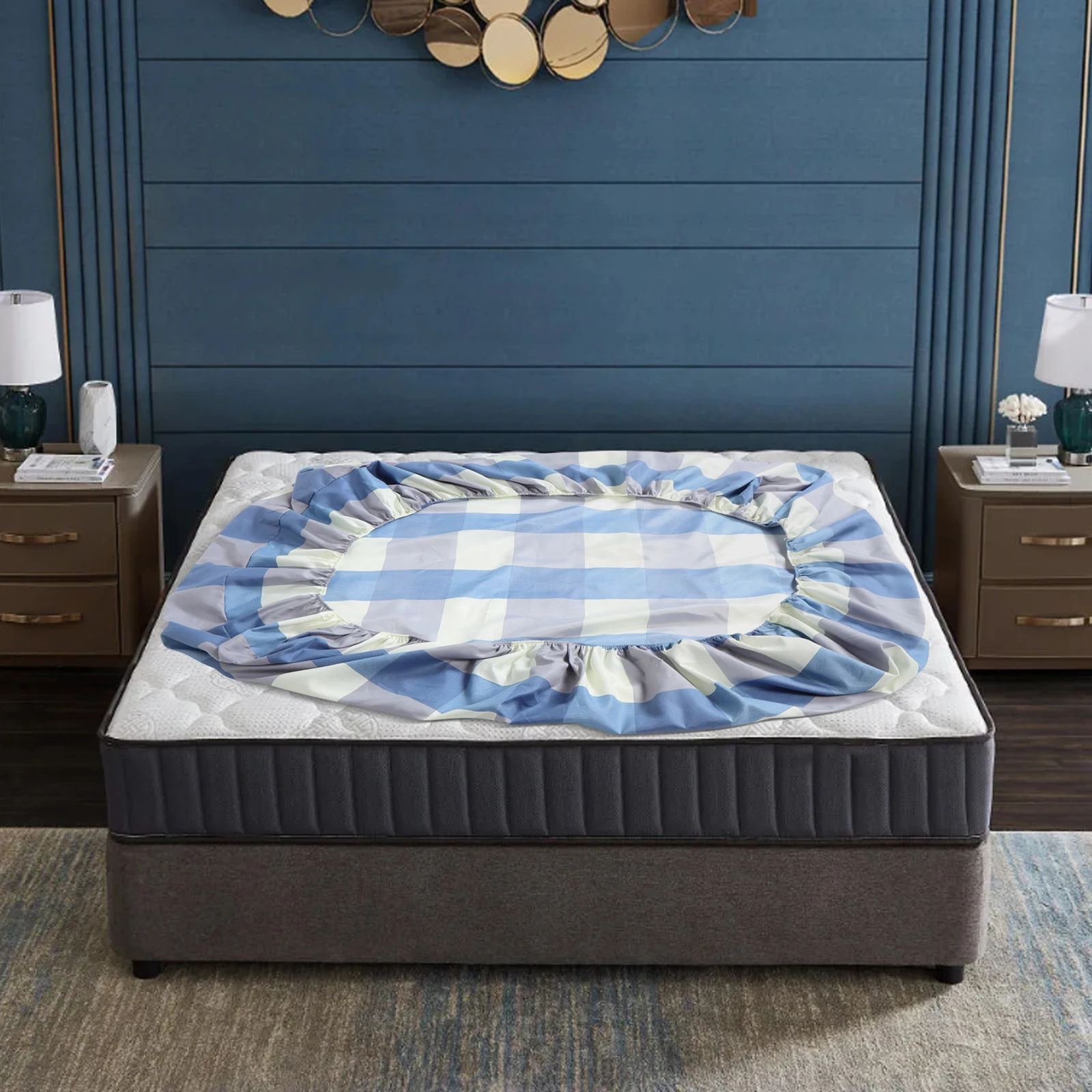 

Fitted Mattress Cover Bed Protector Twin Sheets Elastic Polyester Comfortable Stain Resistant Home Student Dormitory