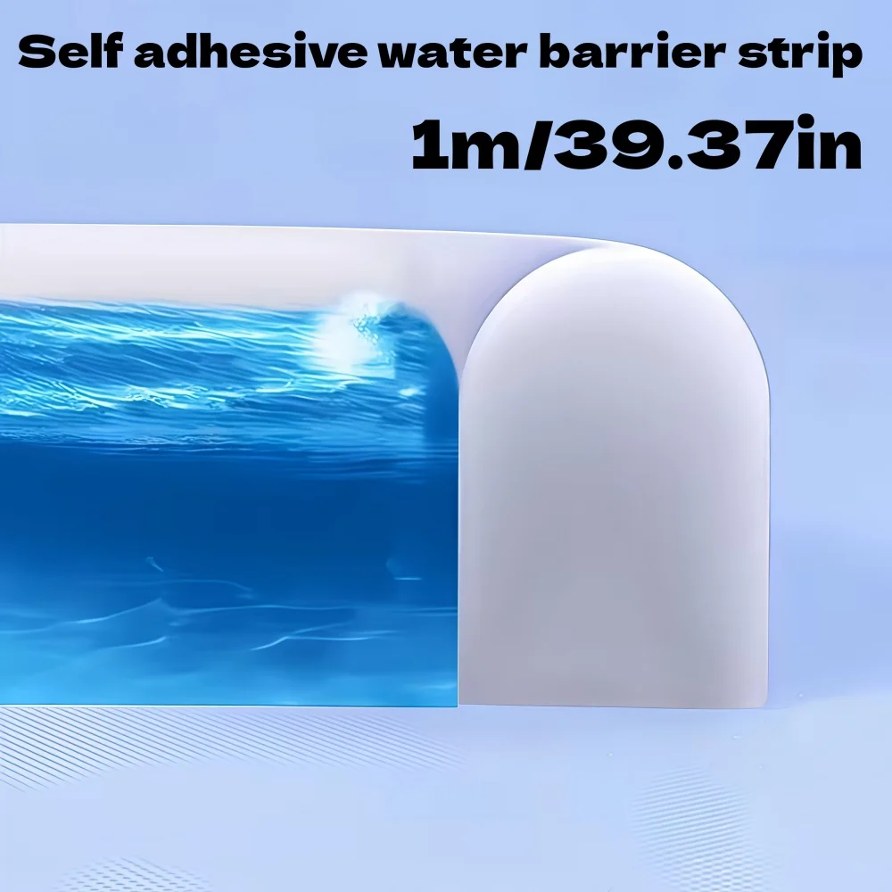 

1PC 1M Bathroom Water Stopper Water Retaining Strip Bendable Bathroom Door Washing Machine Shower Threshold Water Shower Dam ﻿