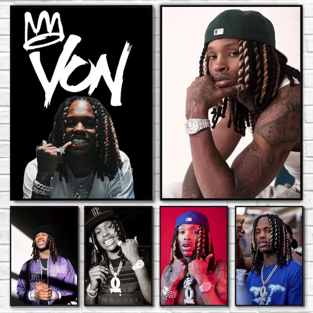 Rapper K-King Grandson V-Von Poster Self-adhesive Art Waterproof Paper Sticker Coffee House Bar Room Wall Decor