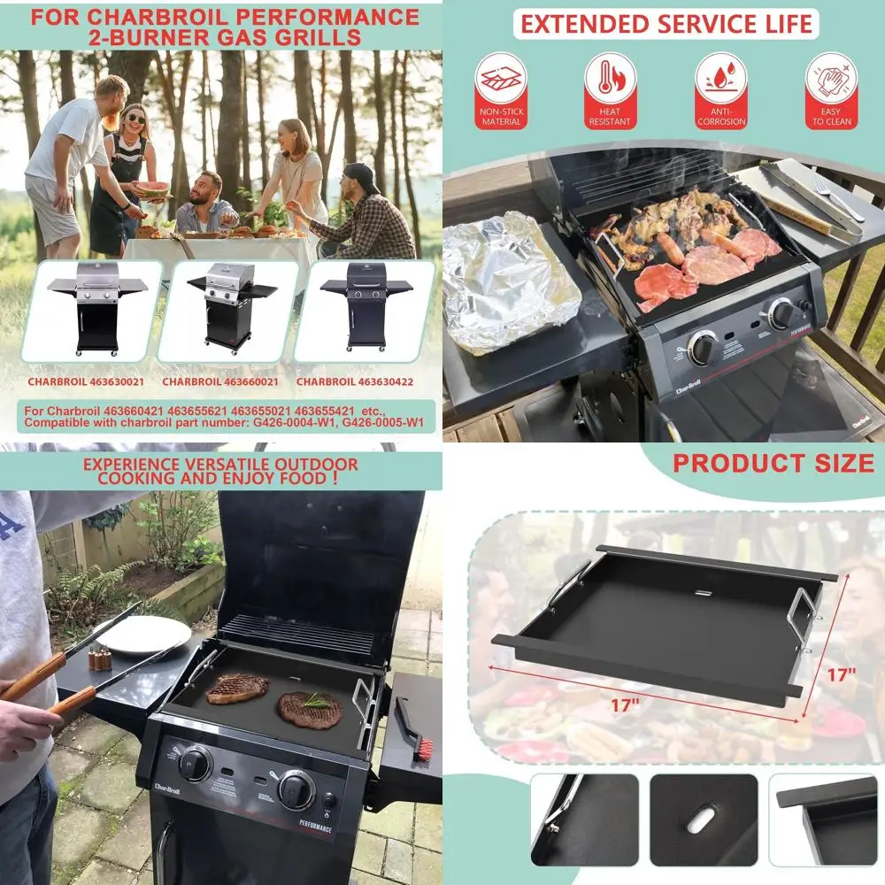 

Non-stick Top Griddle Plate for 2-Burner Grill, Replacement for Model G426 Series