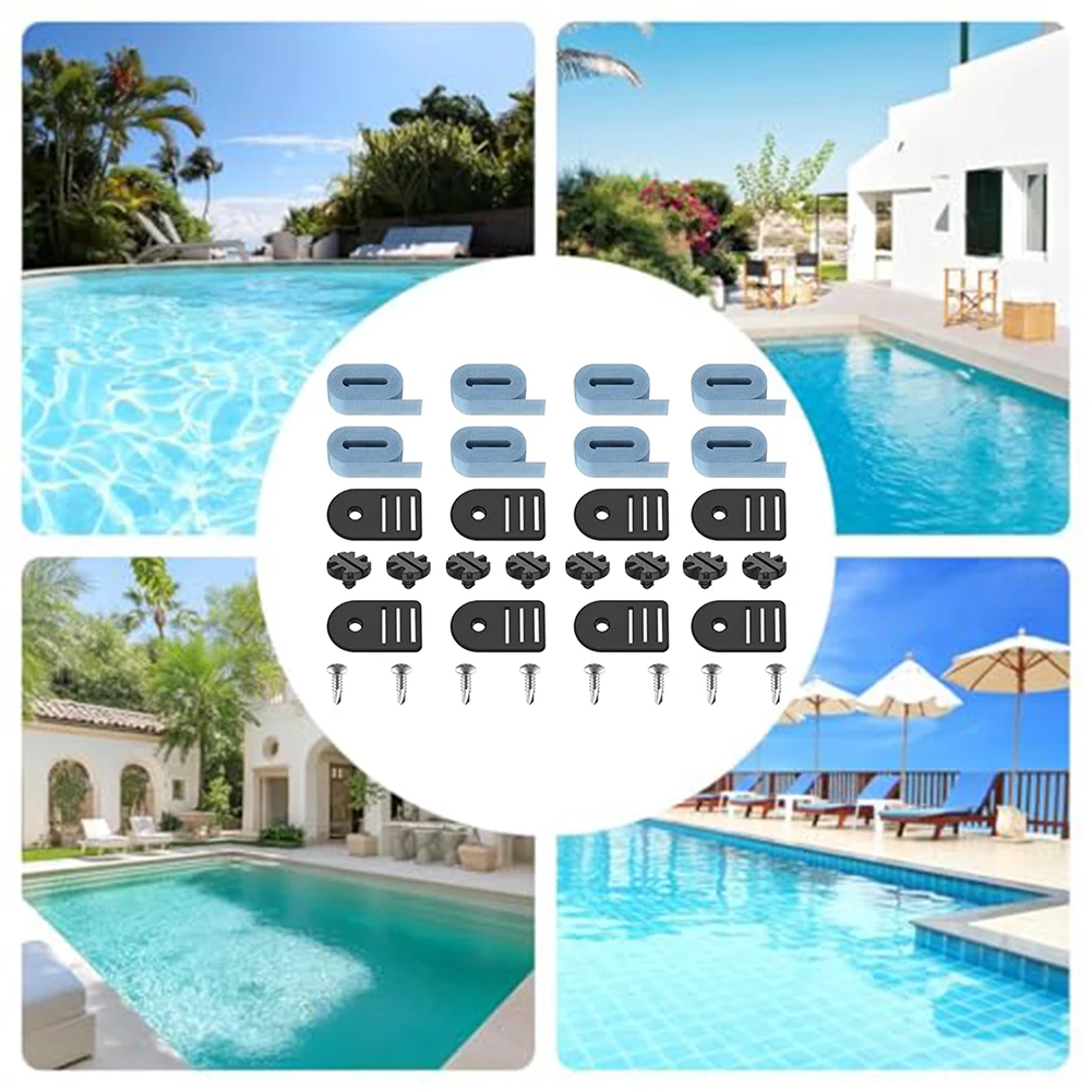 

For Efficient Pool Maintenance Cover Fastening System As Shown Maintenance Time Reduction PP Screws And Strap Plates