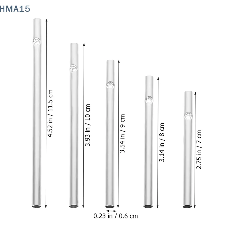30Pcs Aluminum Tube DIY Wind Chime Material For Indoor Outdoor Decor & Crafts Multi-Size For Art & Handcrafts Wind Chime Parts
