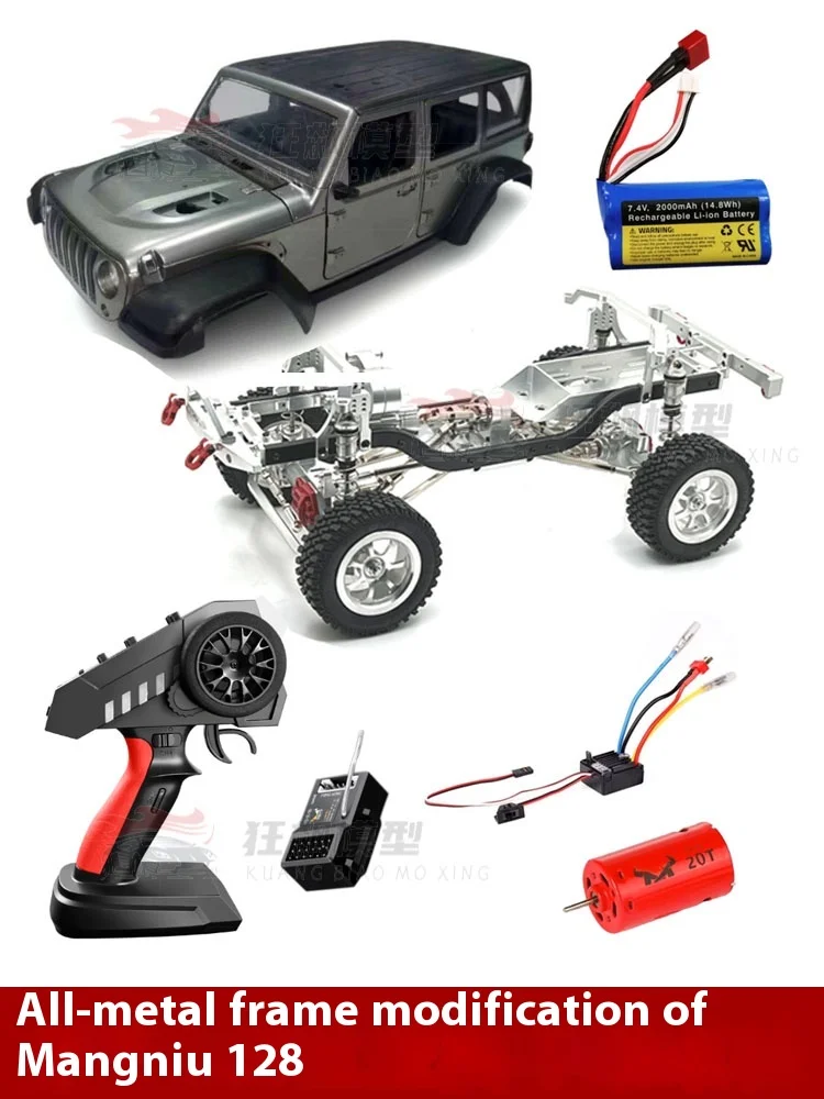 Mangniu Mn128 Modification Parts All Metal Frame Remote Control Rc Remote Control Car Upgrade Accessories Car Shell Diy