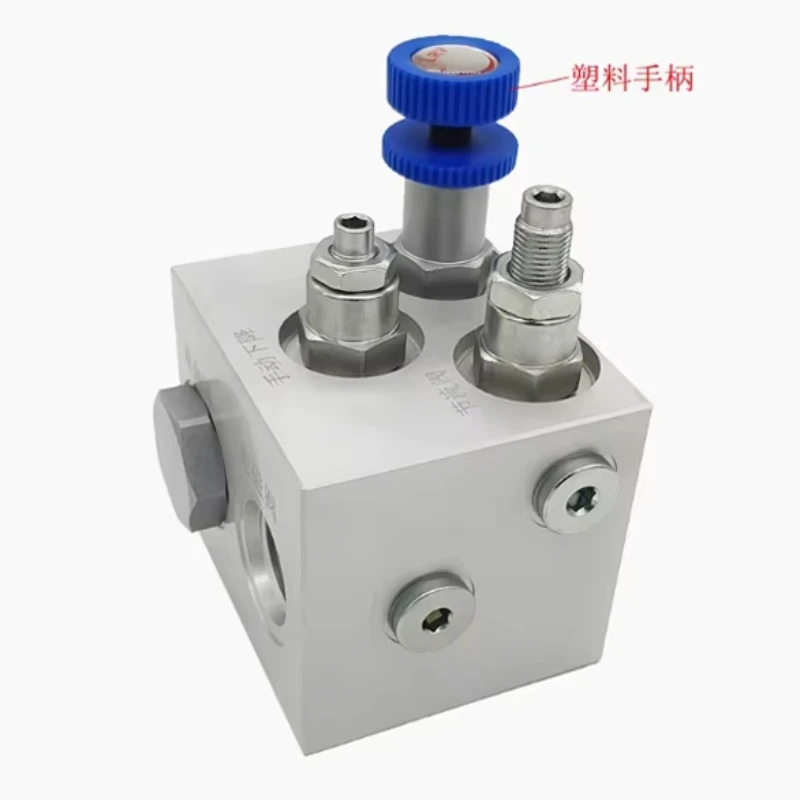Hydraulic double-position two-hand threaded solenoid cartridge oil block poppet valve set ET-06