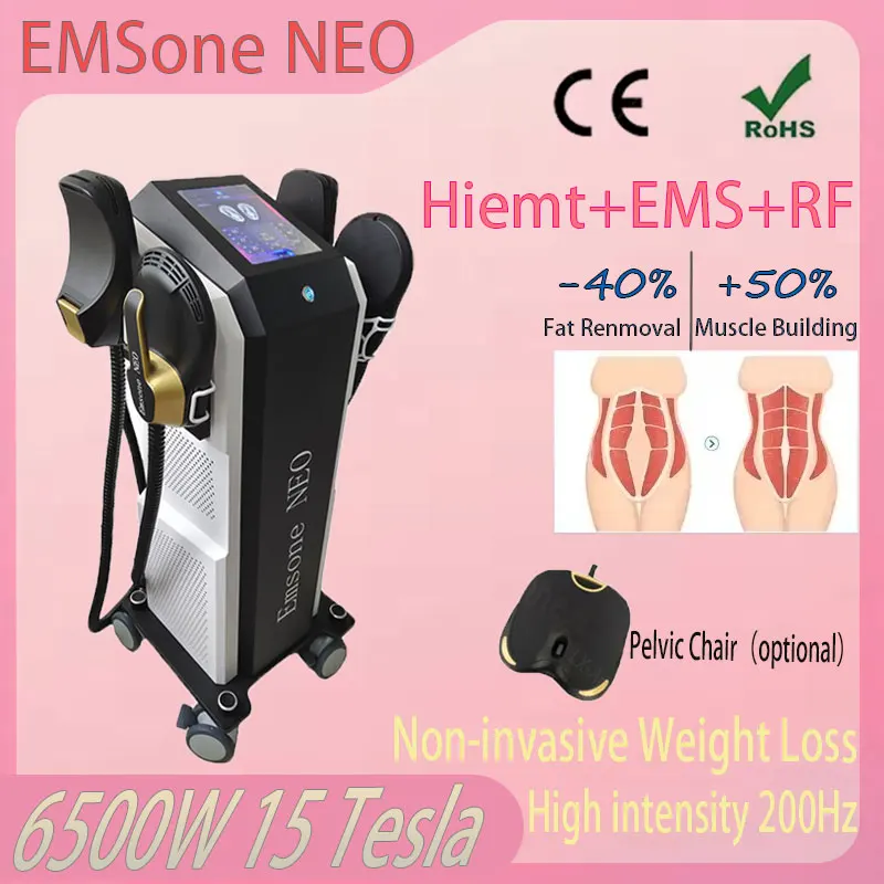 EMSone NEO body shaping machine professional RF technology increases muscle and reduces fat to shape a fit and healthy body