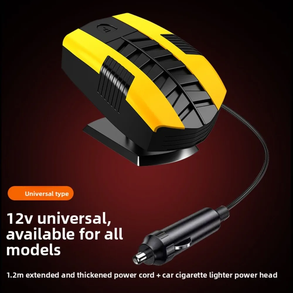 Aquecedor de carro, descongelador automático, 12v, aquecimento rápido, elétrico, portátil, rotação de 360 graus, para rv, caminhão, automóvel, 1 peça