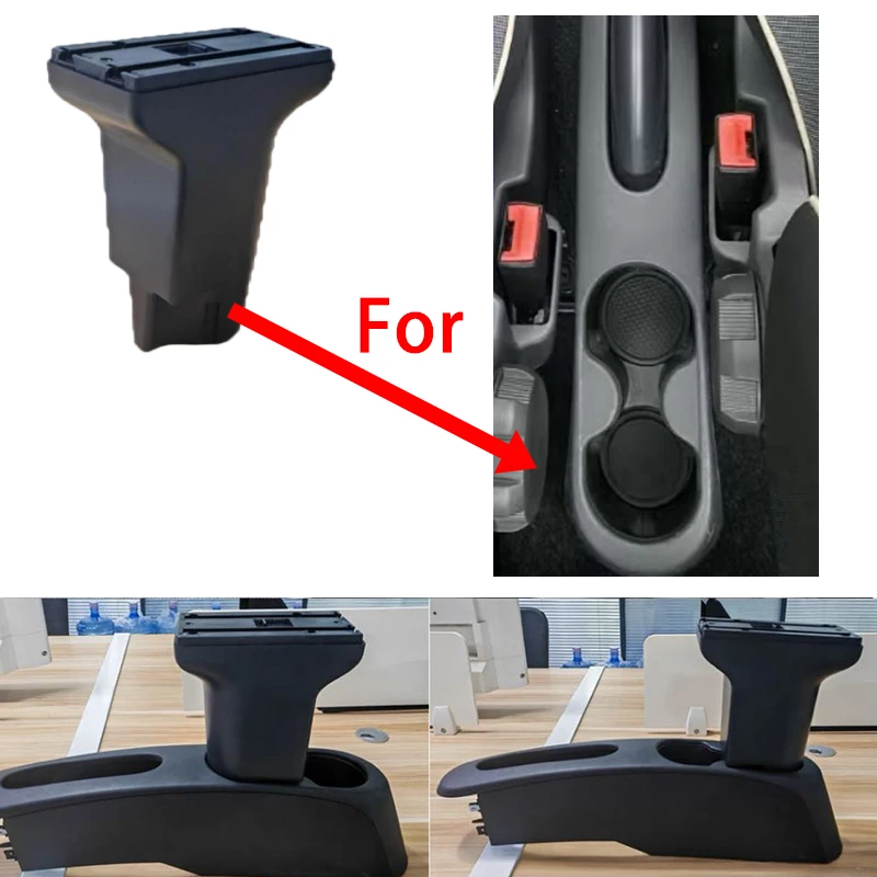 For Fiat 500 Armrest box Interior special Retrofit parts Center Car Armrest box Center Storage box with cup holder Auto parts