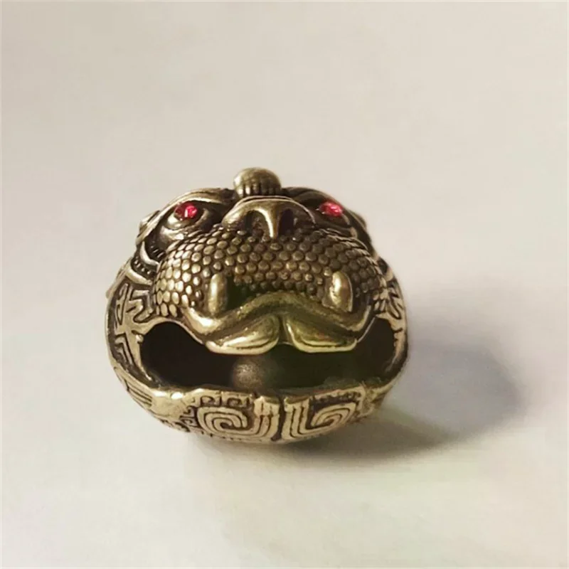 Brass Handicraft Die-casting Tiger Bell Key Car Button Wind Bell Tibetan Bronze Bell Creative Car Keys Pendant Accessories Gifts
