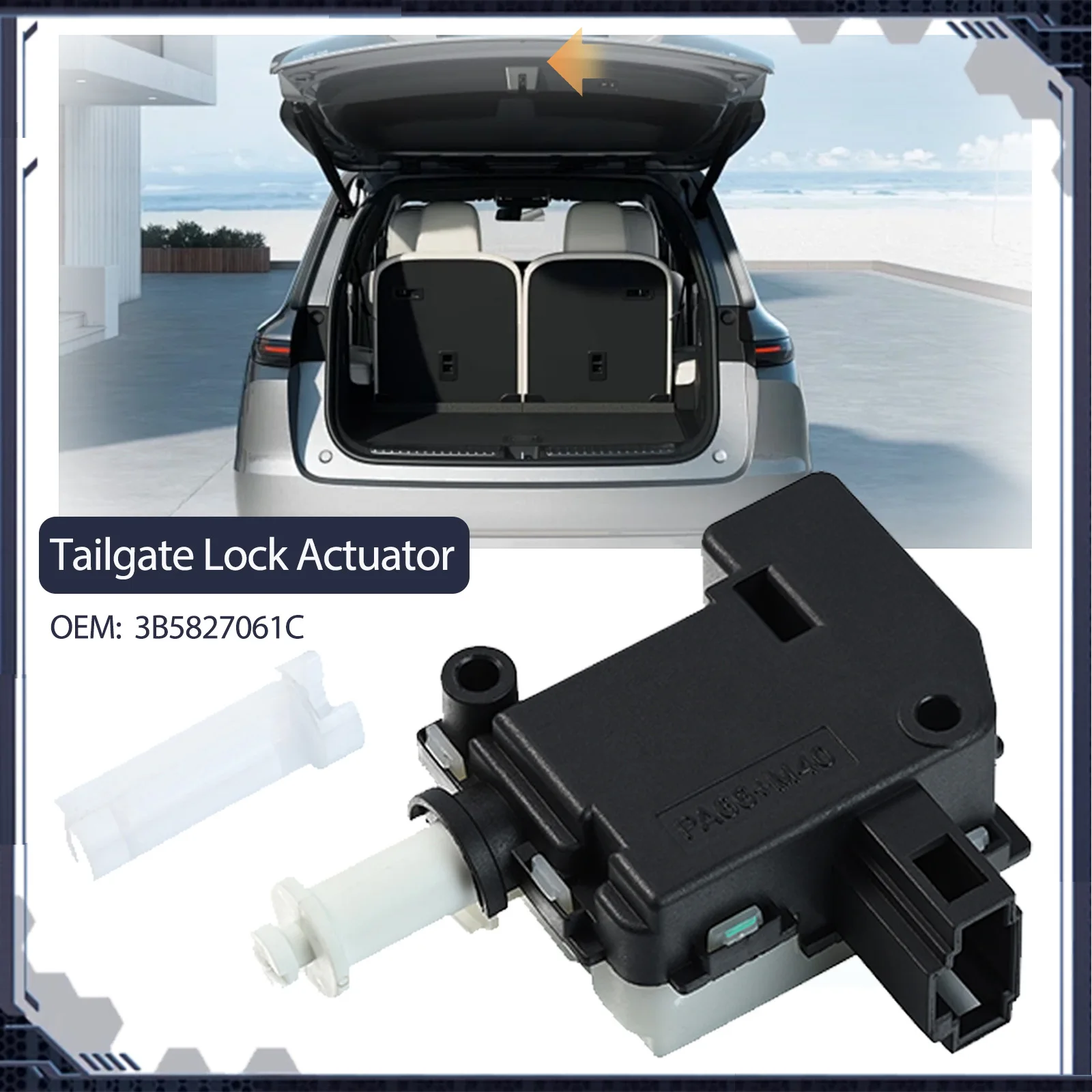 For VW Caddy Passat SaloonTailgate Electric Trunk Back Lock Actuator Central Mechanism Catch Release Motor 3B5827061C 4B9962115C