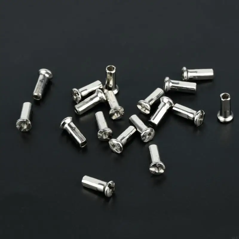 Q84C 50Pcs Mountain Bike Bicycles Spoke Cap Wheel Spoke Nipple Decorations Road Bike 14G 12G 13G Bicycles Spoke Nipple