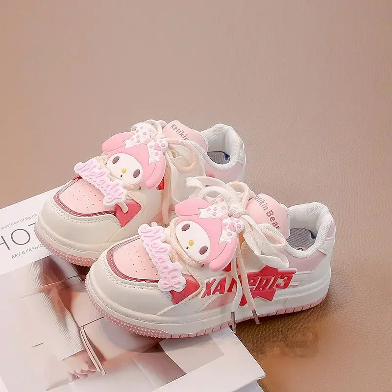 My Melody Sports Shoes Girls Sanrio Kawaii Anime Hello Kitty Sneakers Cartoon Cute Children Casual Board Shoes Tide Gift for Kid