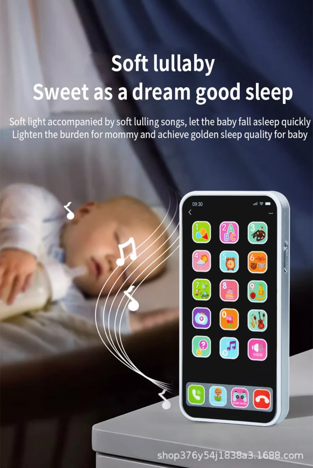 Simulazione Touchscreen multimodale per bambini modello Iphone giocattoli per la prima educazione telefono cellulare musica telefono sviluppo intellettuale