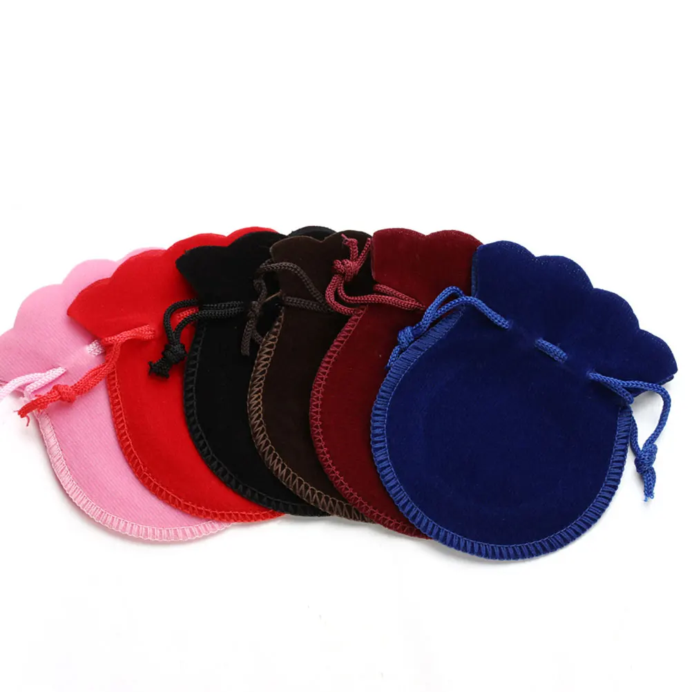 

10 pcs Gourd Shape Flannel Jewelry Drawstring Bag Storage Organizer Red Large Capacity Soft Texture Safe Easy Close Packaging