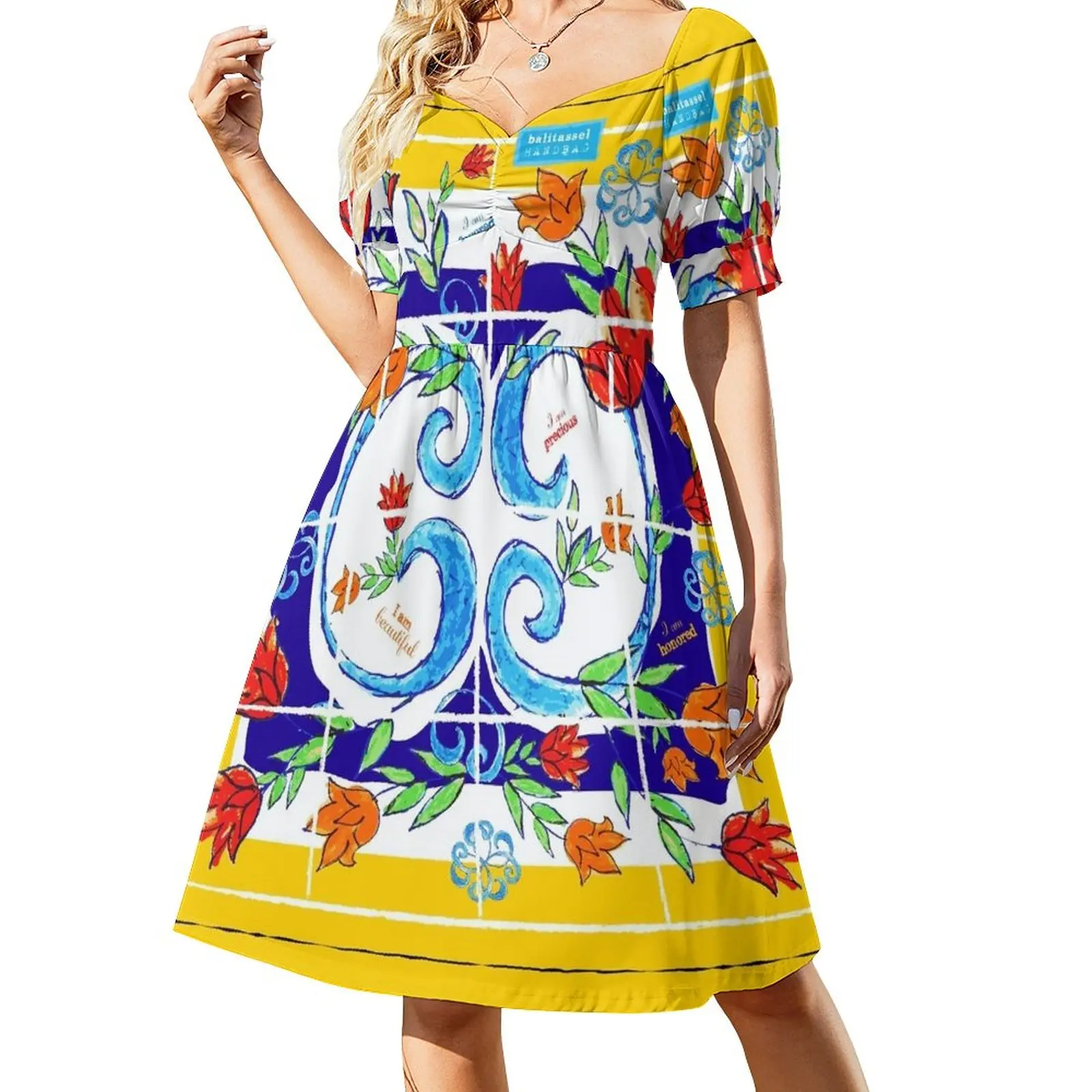 

Majolica Tiles Painting Totebag Dress clothes womens dress