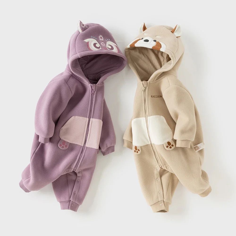 Dave Bella Baby Jumpsuit Newborn Creeper Winter Boys Girls Baby Fashion Casual Cartoon Cute Romper Outdoor Warm DB4236421-B