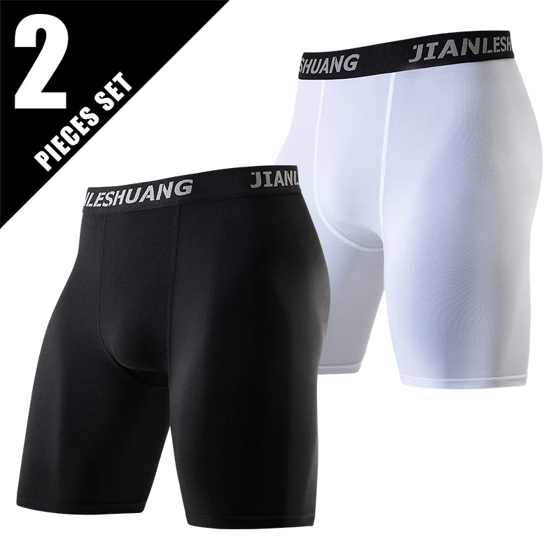 2/5 Pcs Men's Long Sports Cycling Boxer Shorts Teenagers Running Training Casual Underwear Joker Comfortable Fitness Shorts