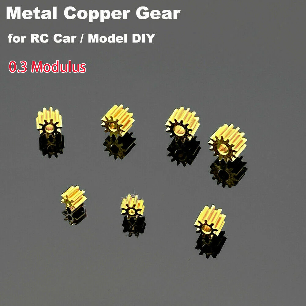 5pcs/lot 0.3 Modulus Metal Copper Brass Gear 8T-18T Teeth Fit 1mm 1.5mm 2mm Shaft Spindle Gearwheel for DIY