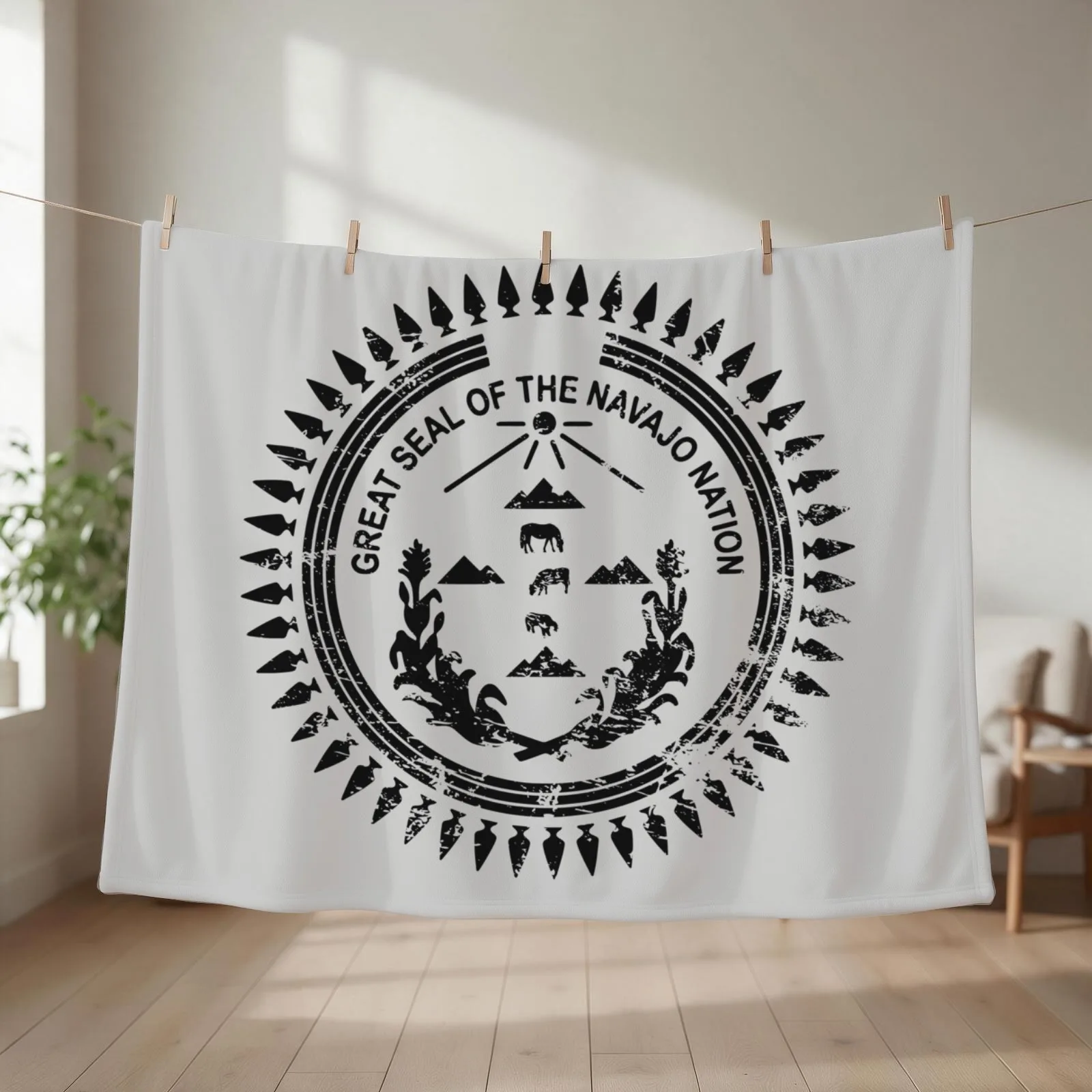Navajo Nation Seal Throw Blanket Heavy warm winter Sofas cosplay anime Blankets