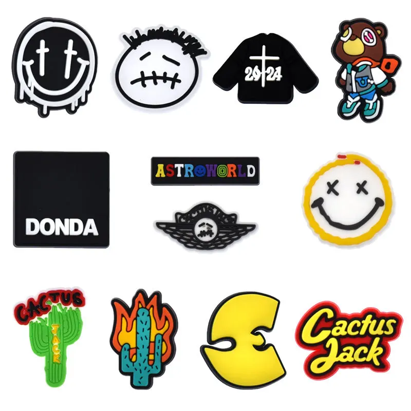 6-60PCS Ins Cool Halloween Shoes Charms DIY PVC Shoe bag Accessories For Wristband Pendant Decoration Xmas Fall Winter Gifts
