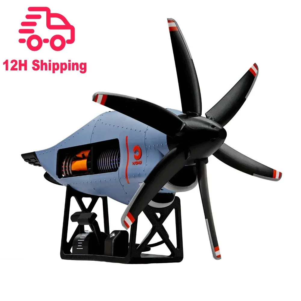 C130 Aircraft Turboprop Engine Model Turbofan Engine Model Adjustable Speed Desktop Ornament Toys Gift